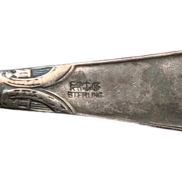 Antique MERMOD JACCARD CO PAI.81 Silver Spoon Silverware Kitchen Serving - Picture 6 of 14